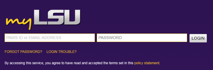 myLSU Log In