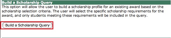 Build a Scholarship Query message box