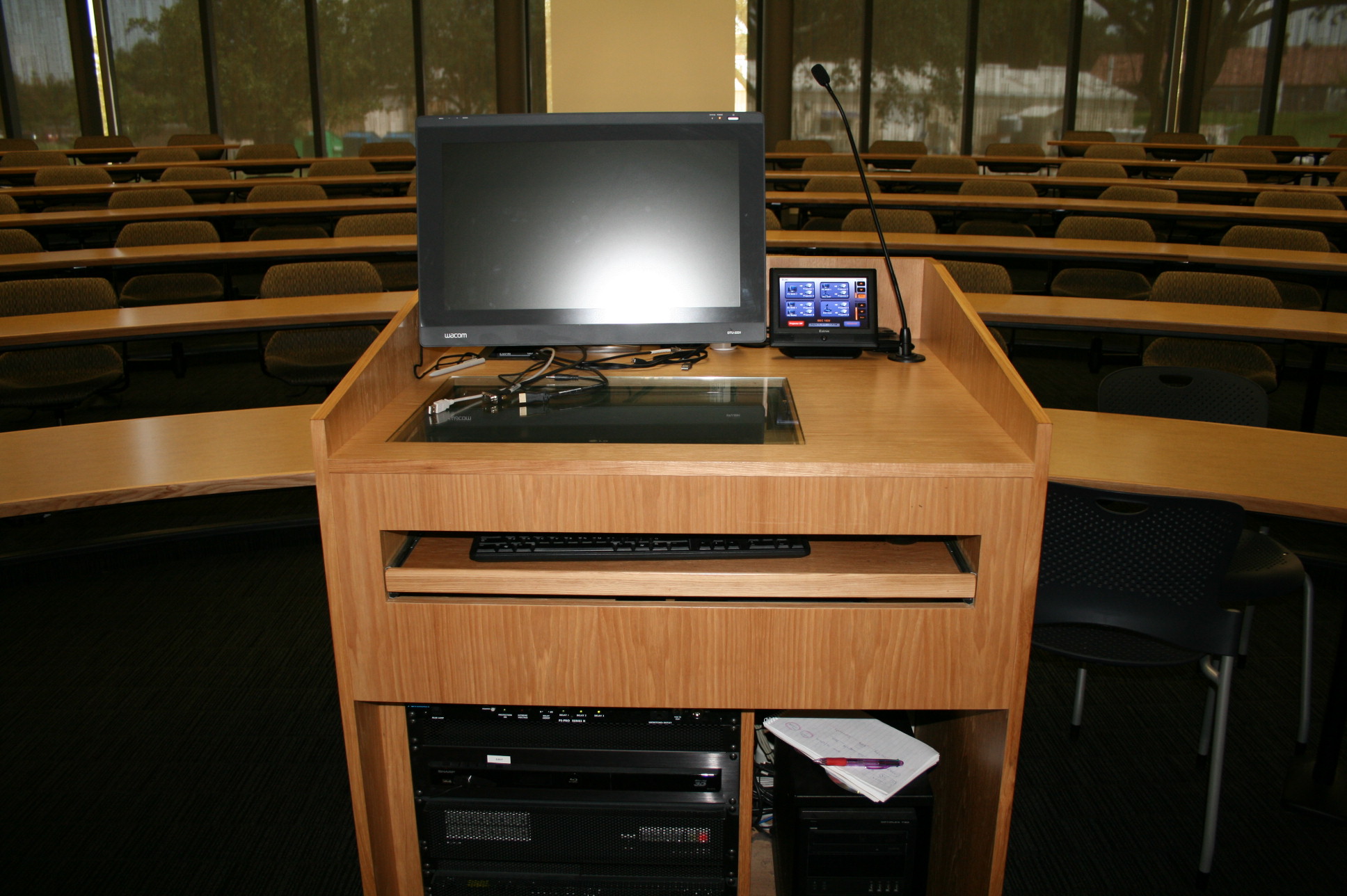 BEC 1620 podium at the front of the classroom