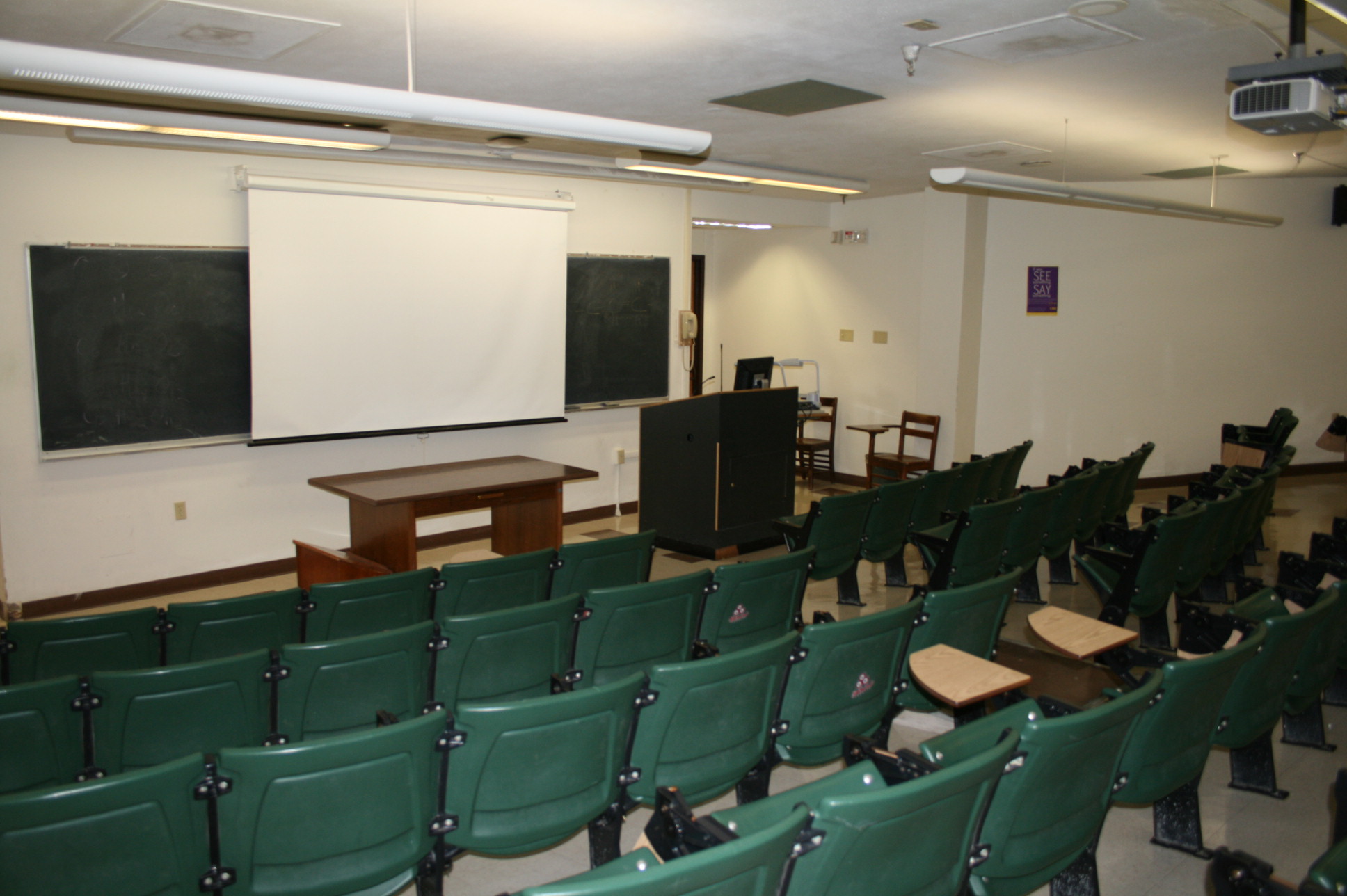 Lockett B10 - view from back of classroom.