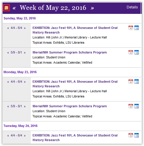 LSU Calendar Download Multiple Events GROK Knowledge Base