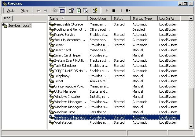 Wireless Configuration Service