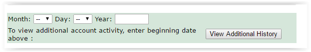 Drop down menus that let you view earlier billing statements