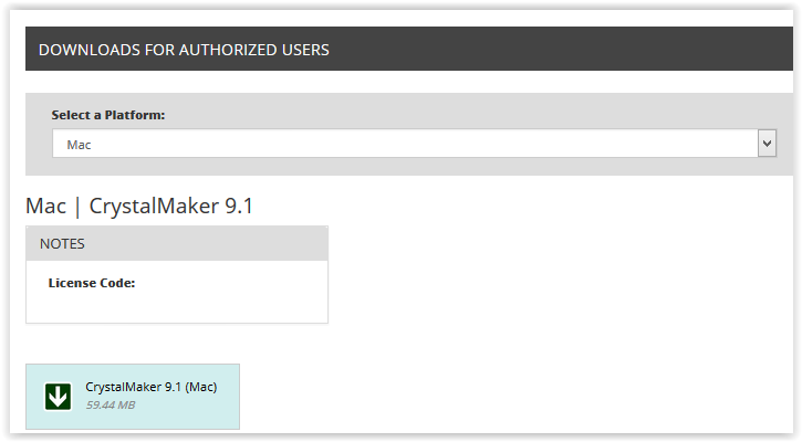 CrystalMaker download button