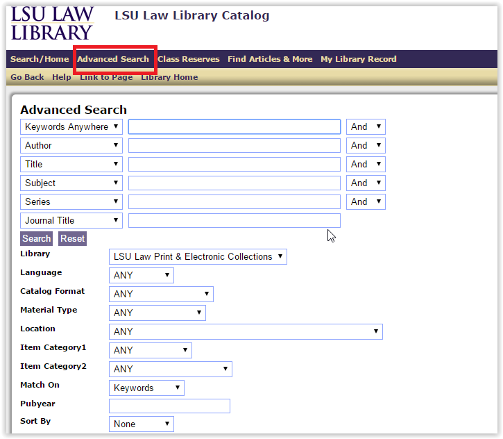 LSU Library: Law: Search LSU Law Catalog - GROK Knowledge Base