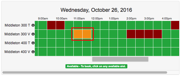 Time slot selector