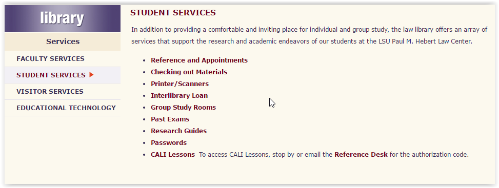 LSU Library: Law: Student Resources - GROK Knowledge Base