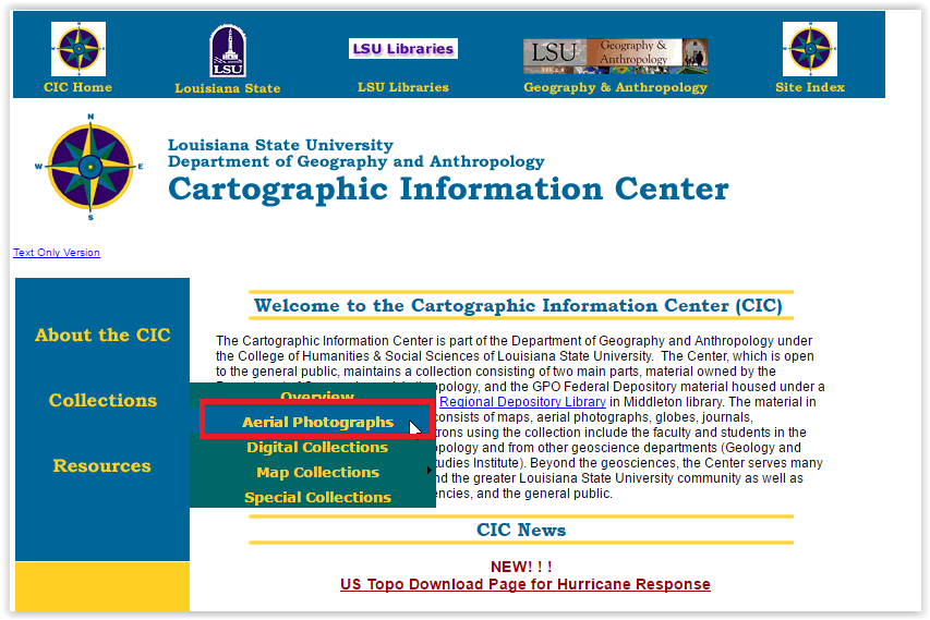 LSU Library: Cartographic Information Center: Aerial Photographs - GROK ...