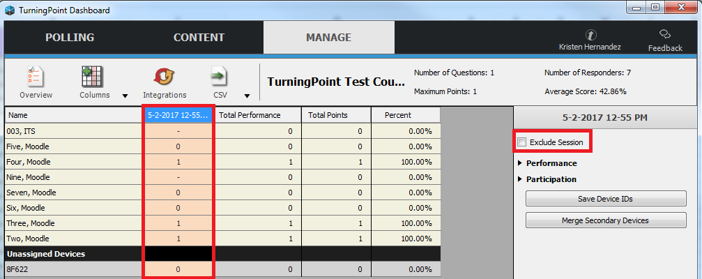 Session columns