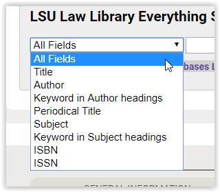 LSU Library: Law: Search LSU Catalog - GROK Knowledge Base