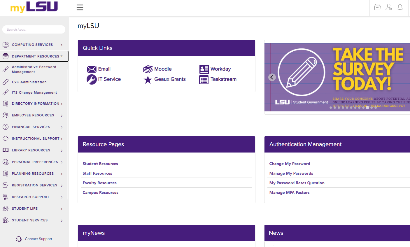 Department Resources overview